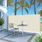 Vidaxl windscherm uittrekbaar 140x314 cm crèmekleurig