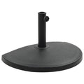 Vidaxl parasolvoet halfrond 15 kg polyresin zwart