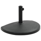 Vidaxl parasolvoet halfrond 15 kg polyresin zwart