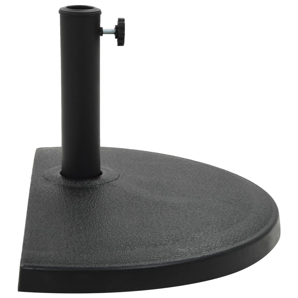Vidaxl parasolvoet halfrond 15 kg polyresin zwart