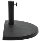 Vidaxl parasolvoet halfrond 15 kg polyresin zwart