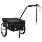 Vidaxl fietstrailer trekwagen 155x60x83 cm staal zwart