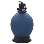 Vidaxl zwembadzandfilter met 6-positie ventiel 560 mm blauw