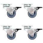 Vidaxl zwenkwielen dubbel met dubbele remmen 4 st 50 mm