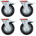 Vidaxl zwenkwielen met dubbele remmen 4 st 200 mm