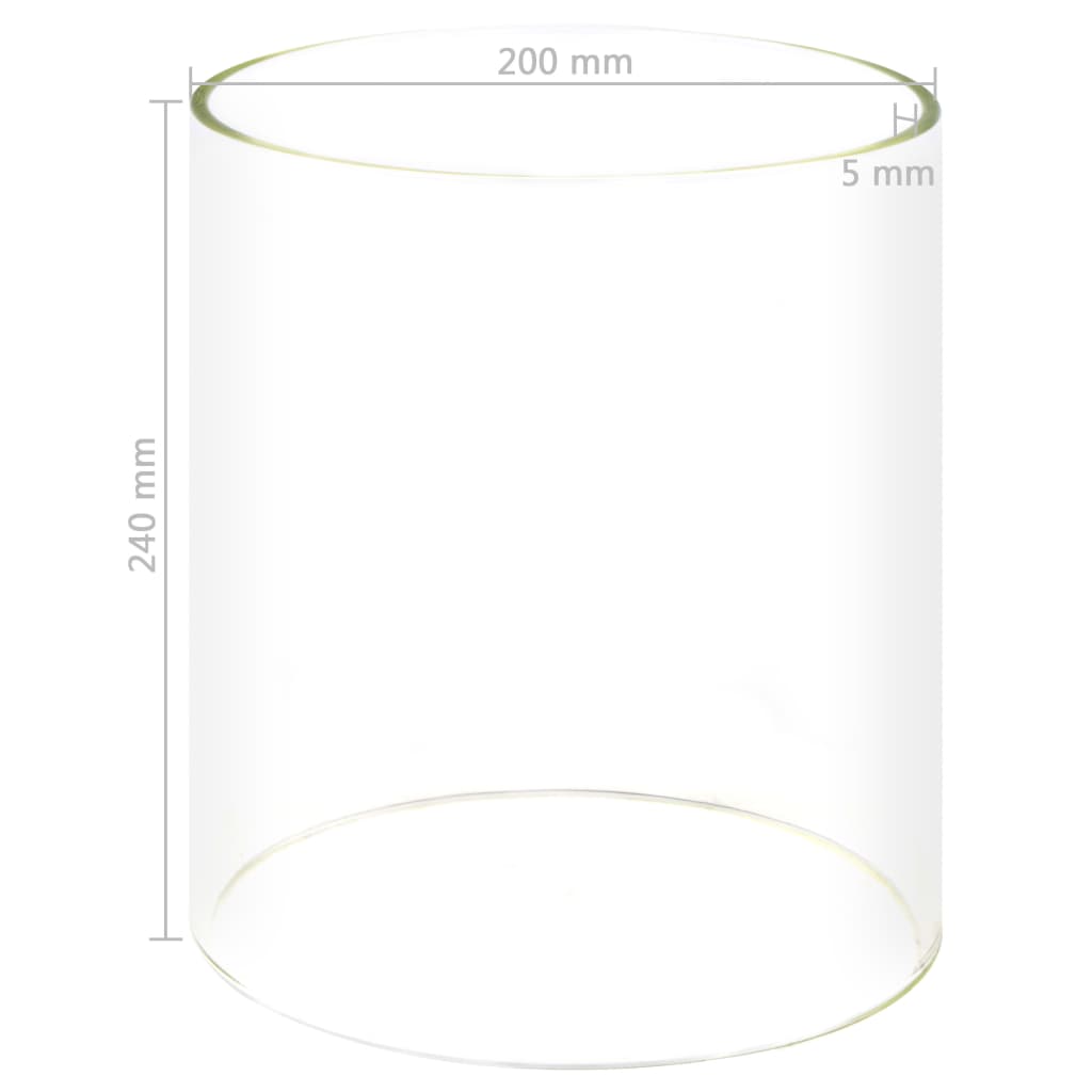 Vidaxl cilinder voor hotdog verwarmer 200x240 mm glas