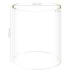 Vidaxl cilinder voor hotdog verwarmer 200x240 mm glas