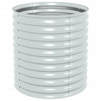 Vidaxl plantenbak verhoogd 80x80x81 cm gegalvaniseerd staal zilver