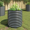 Vidaxl plantenbak verhoogd 80x80x81 cm gegalvaniseerd staal grijs