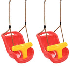 VidaXL Babyschommels 2 st met veiligheidsgordel PP rood