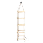 Vidaxl touwladder 200 cm hout