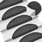 Vidaxl trapmatten 15 st 56x17x3 cm antraciet halfrond