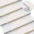 Vidaxl trapmatten 15 st 56x17x3 cm wit halfrond