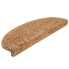 Vidaxl trapmatten 15 st 65x21x4 cm beige halfrond groot