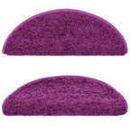 Vidaxl trapmatten 15 st 65x21x4 cm violet halfrond groot