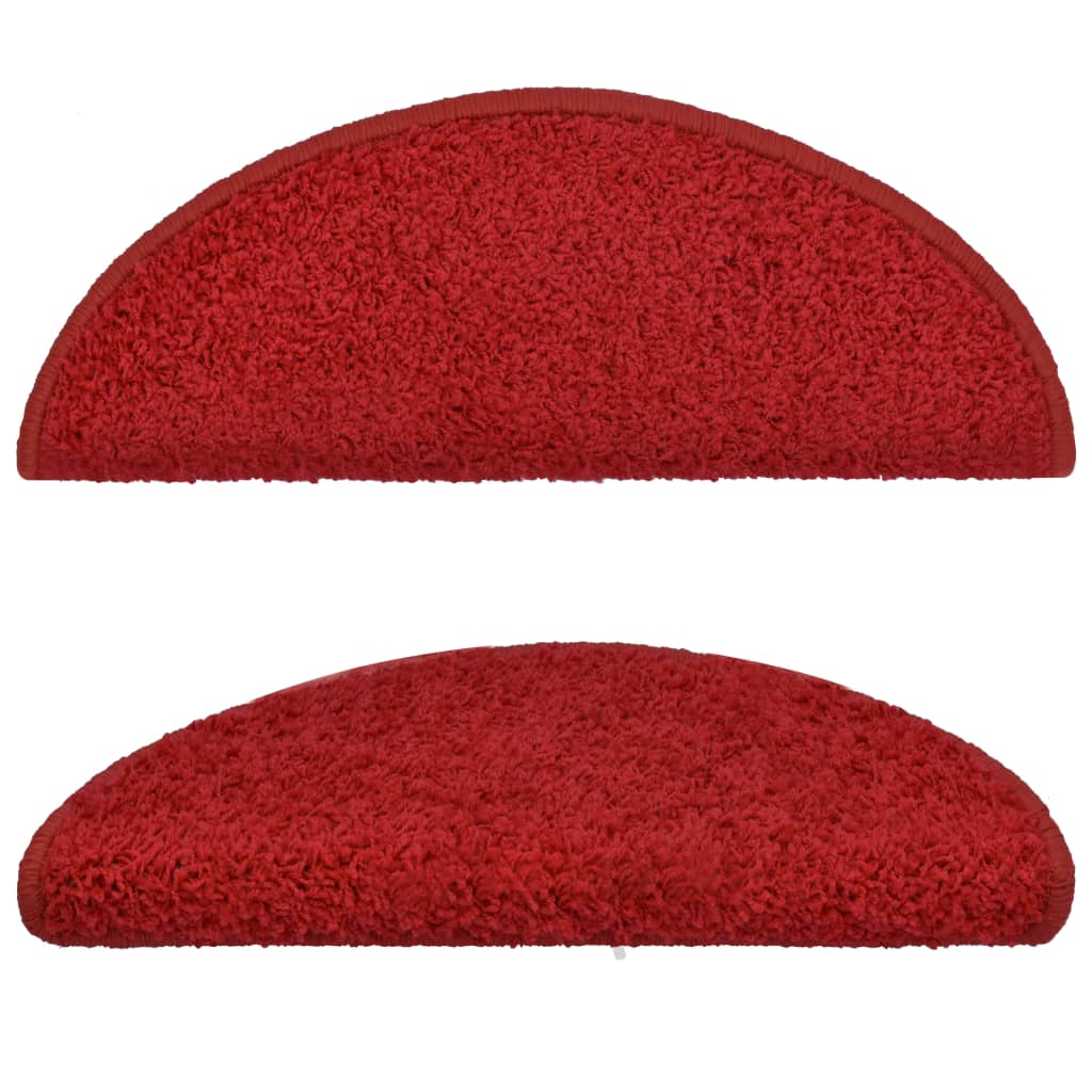 Vidaxl trapmatten 15 st 65x21x4 cm rood halfrond groot