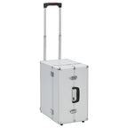 Vidaxl pilotentrolley 47x39x27 cm aluminium zilverkleurig