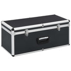 Vidaxl opbergkoffers 2 st aluminium zwart