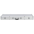 Vidaxl wapenkoffer 118x38x12 aluminium zilverkleurig