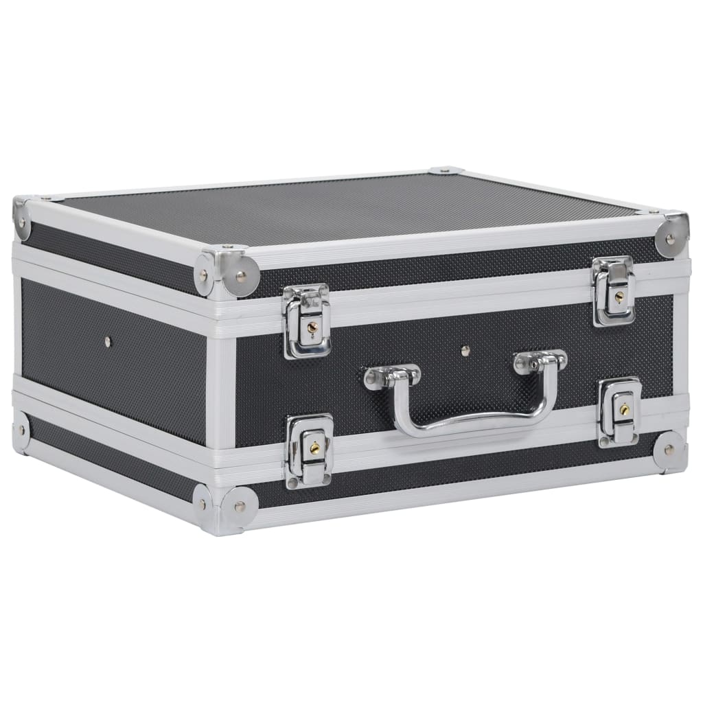Vidaxl wapenkoffer aluminium abs zwart