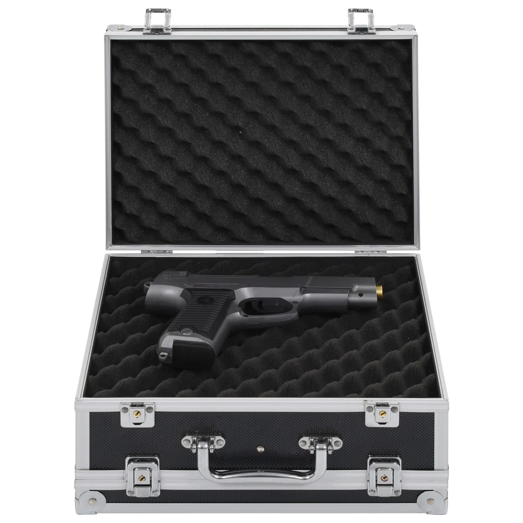 Vidaxl wapenkoffer aluminium abs zwart