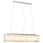 Vidaxl plafondlamp met kristallen kralen 104 cm zilverkleurig