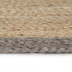 Vidaxl vloerkleed handgemaakt met grijze rand 120 cm jute