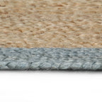 Vidaxl vloerkleed handgemaakt met olijfgroene rand 150 cm jute