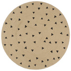 Vidaxl vloerkleed handgemaakt met driehoek print 90 cm jute