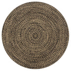 Vidaxl vloerkleed handgemaakt 150 cm jute zwart en naturel