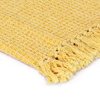 Vidaxl plaid 160x210 cm katoen mosterdgeel