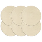 Vidaxl placemats 6 st rond 38 cm katoen natuurlijk