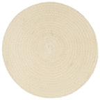 Vidaxl placemats 6 st rond 38 cm katoen natuurlijk