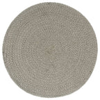 Vidaxl placemats 4 st rond 38 cm katoen effen grijs