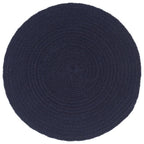 Vidaxl placemats 4 st rond 38 cm katoen effen marineblauw