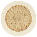Vidaxl placemats 4 st rond 38 cm jute en katoen natuurlijk
