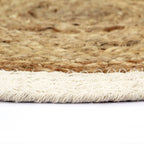 Vidaxl placemats 6 st rond 38 cm jute en katoen natuurlijk