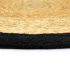 Vidaxl placemats 6 st 38 cm jute en katoen natuurlijk en zwart