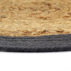 Vidaxl placemats 4 st 38 cm jute en katoen natuurlijk en antraciet