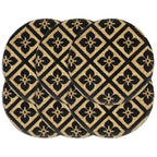 Vidaxl placemats 6 st rond 38 cm jute zwart