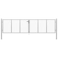 VidaXL Poort 415x150 cm gegalvaniseerd staal zilverkleurig