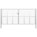 VidaXL Poort 415x225 cm gegalvaniseerd staal zilverkleurig