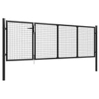 Vidaxl tuinpoort staal 350x75 cm antraciet