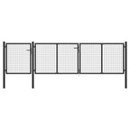 VidaXL Poort 400x100 cm staal antraciet