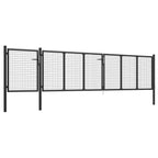 VidaXL Poort 500x100 cm staal antraciet