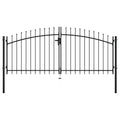Vidaxl hekpoort dubbele deur met speren bovenkant 300x150 cm