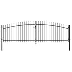 Vidaxl hekpoort dubbele deur met speren bovenkant 400x150 cm