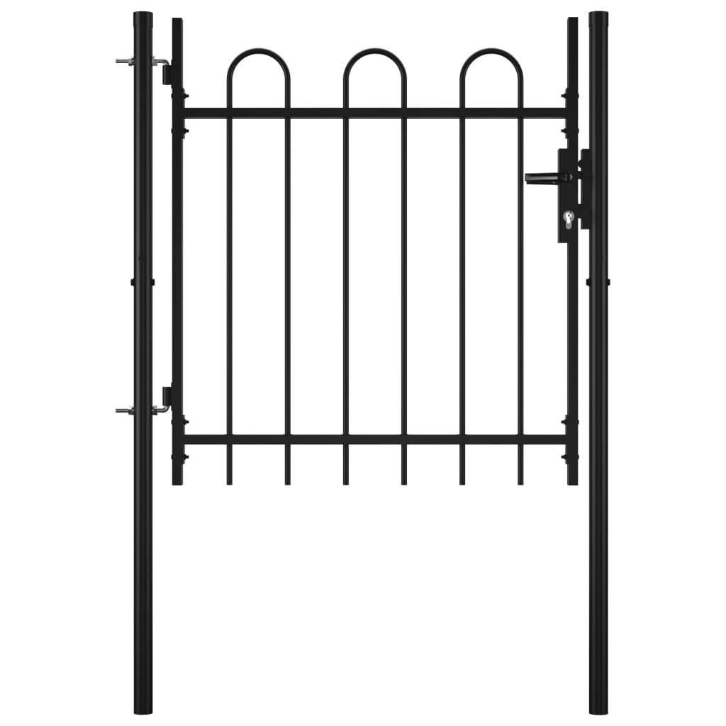 Vidaxl enkele poort met boog vorm 100x75 cm