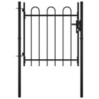 Vidaxl enkele poort met boog vorm 100x75 cm