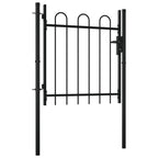 Vidaxl enkele poort met boog vorm 100x75 cm